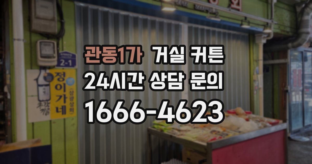 관동1가 거실 커튼