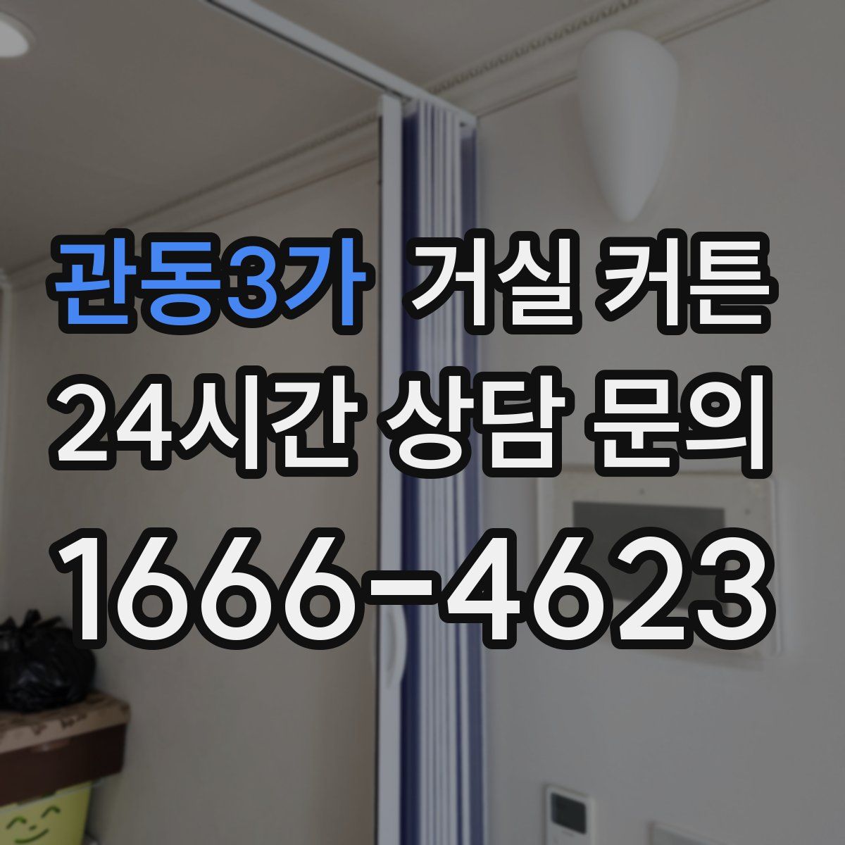 관동3가 거실 커튼
