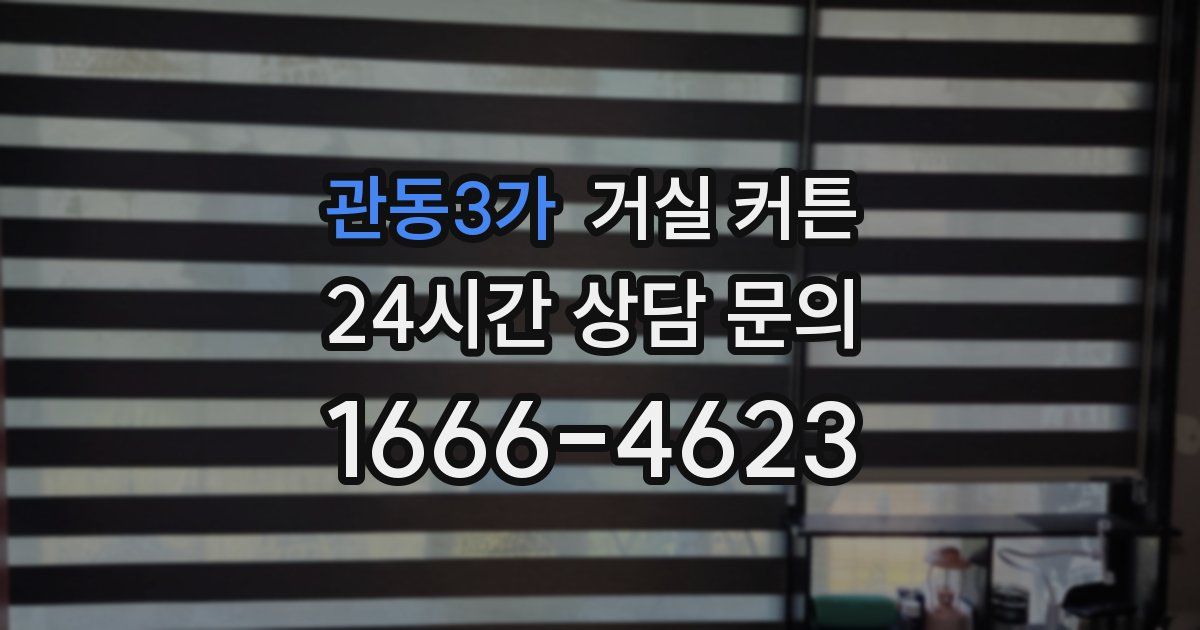 관동3가 거실 커튼