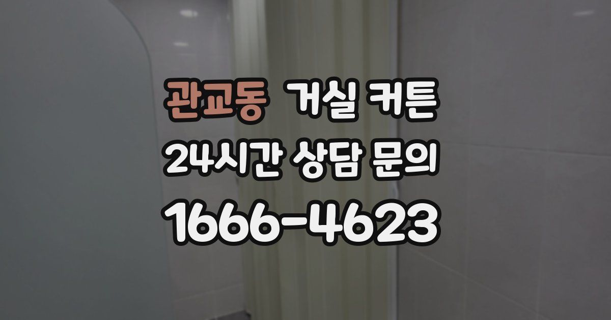 관교동 거실 커튼