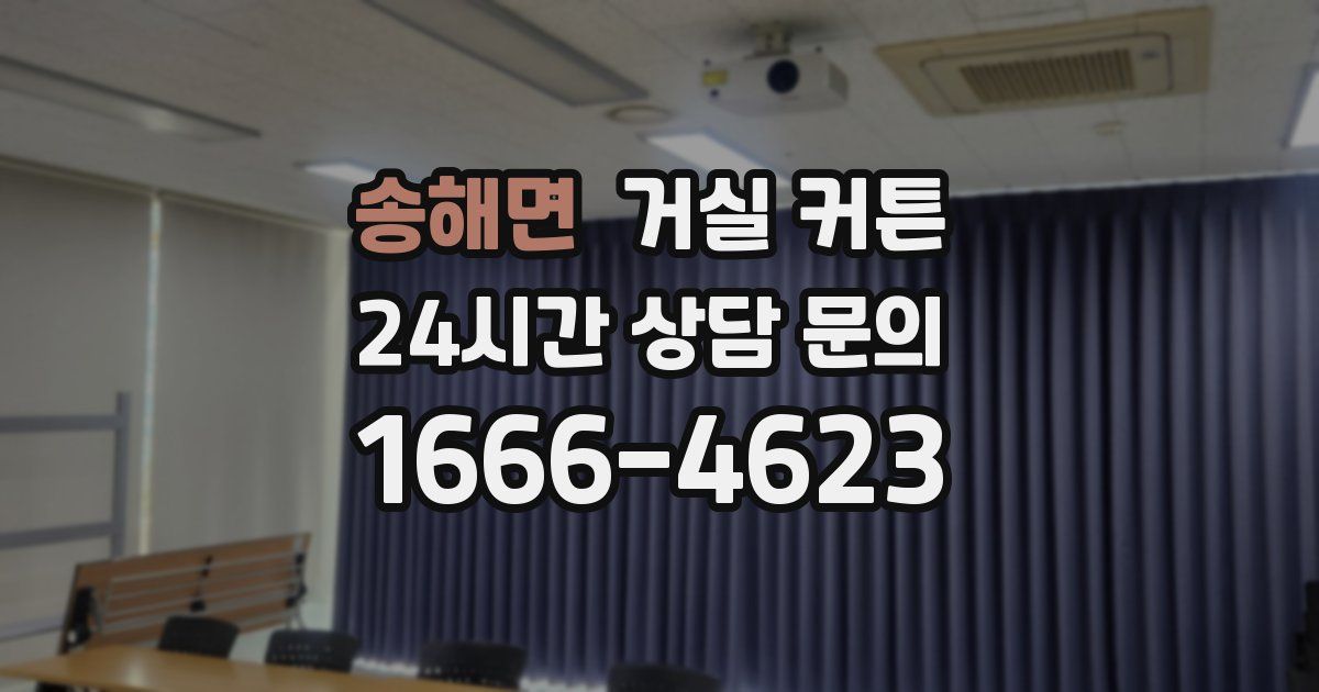송해면 거실 커튼
