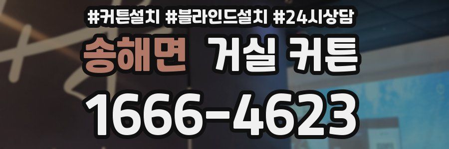 송해면 거실 커튼