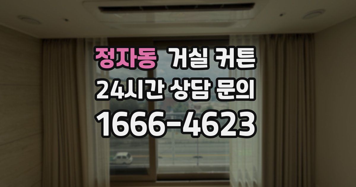 정자동 거실 커튼