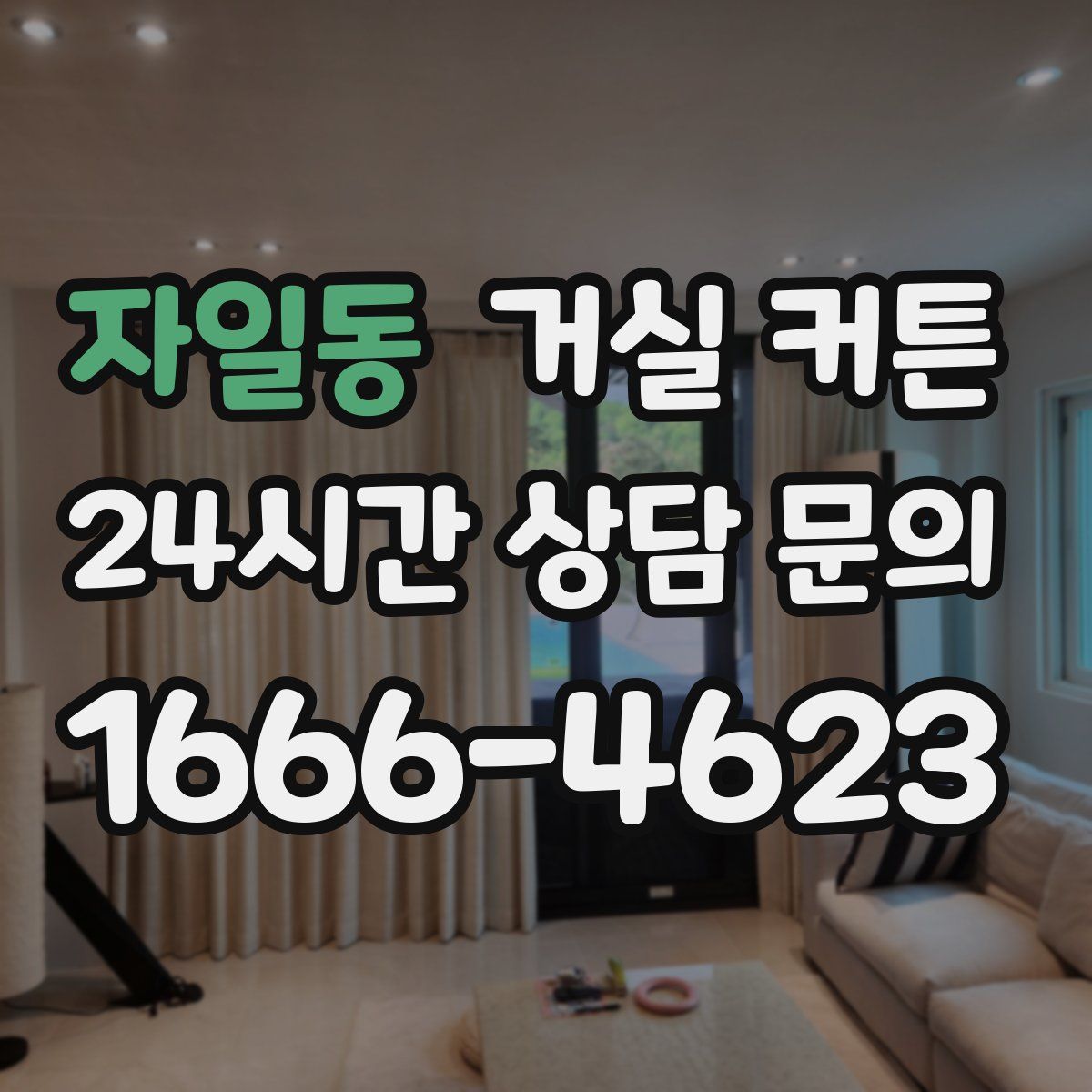 자일동 거실 커튼