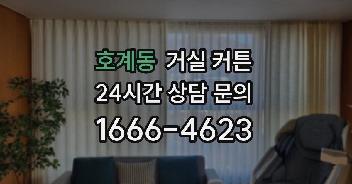 호계동 거실 커튼