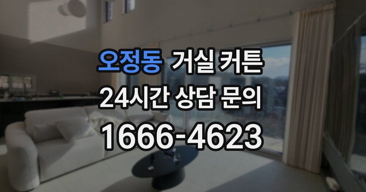 오정동 거실 커튼
