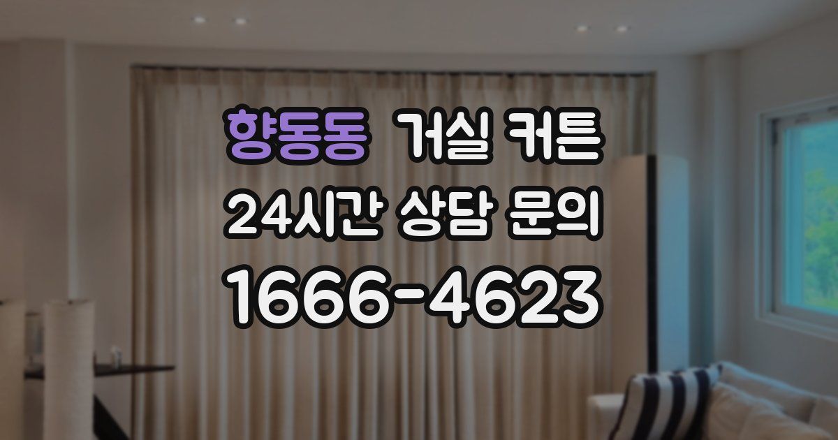 향동동 거실 커튼