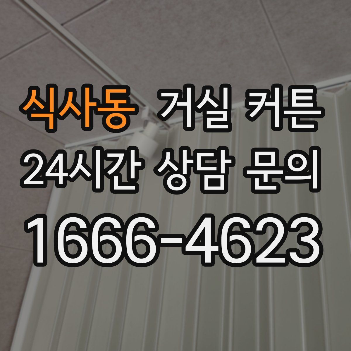 식사동 거실 커튼