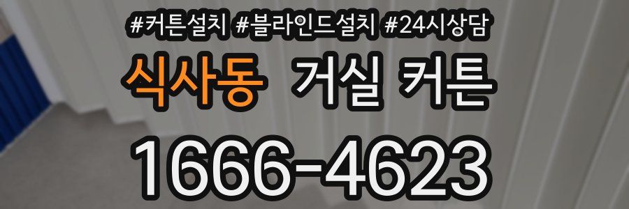 식사동 거실 커튼