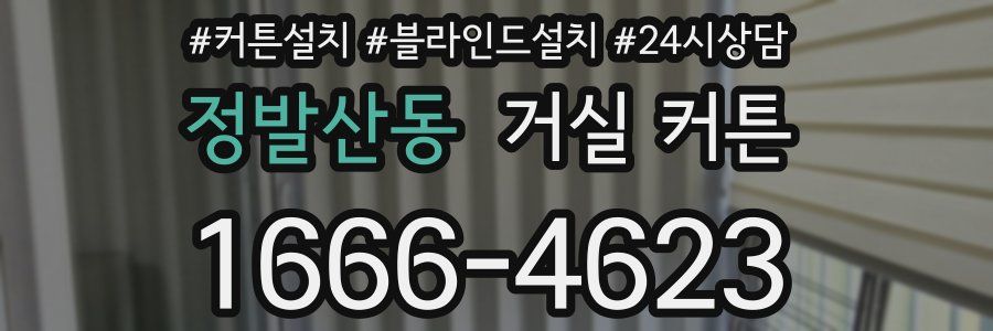 정발산동 거실 커튼