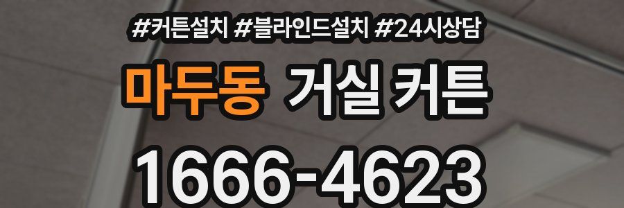 마두동 거실 커튼