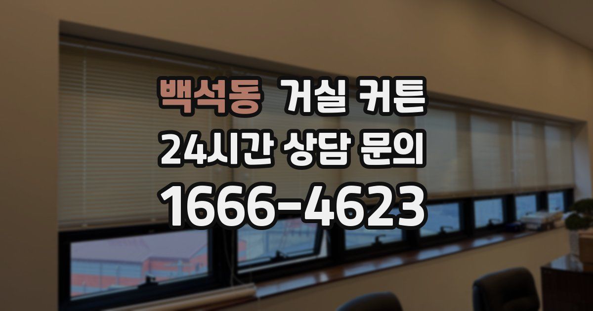 백석동 거실 커튼
