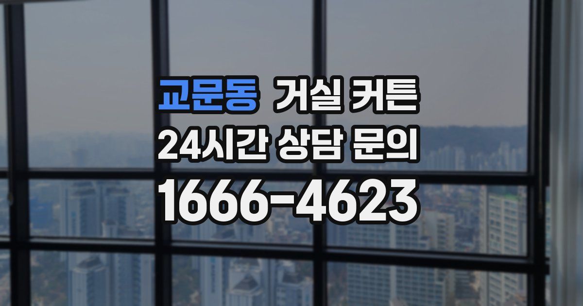 교문동 거실 커튼