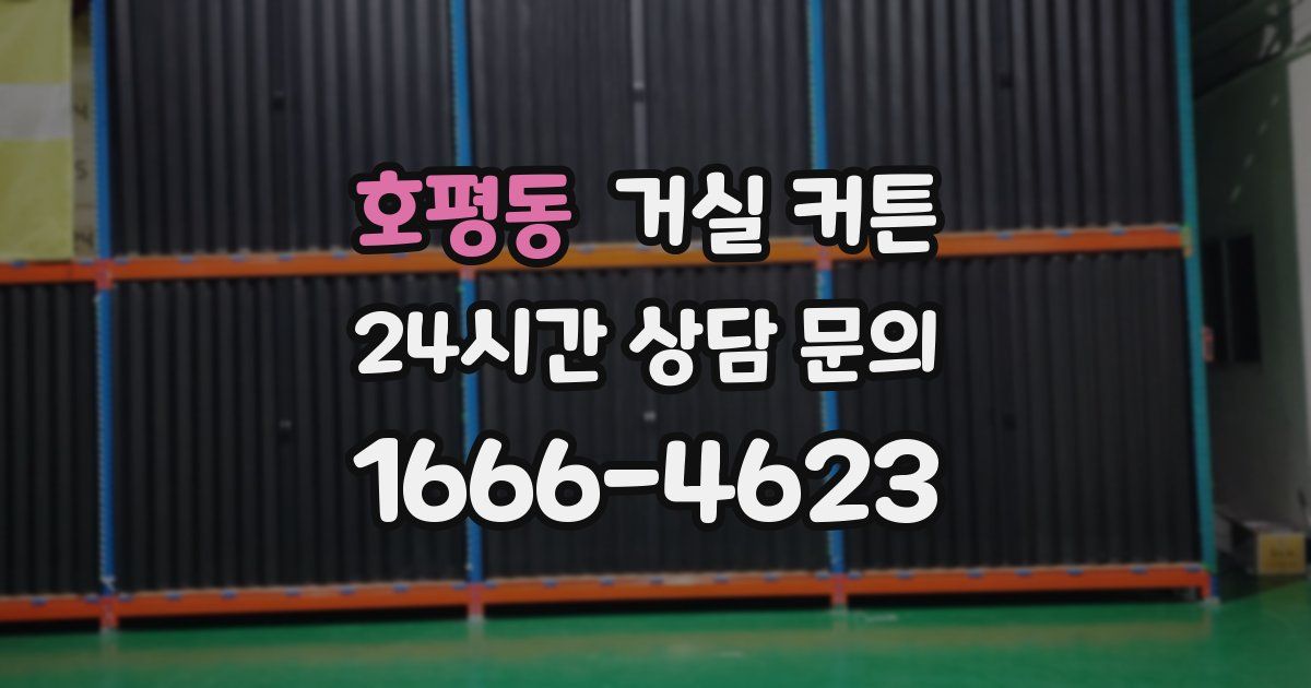 호평동 거실 커튼