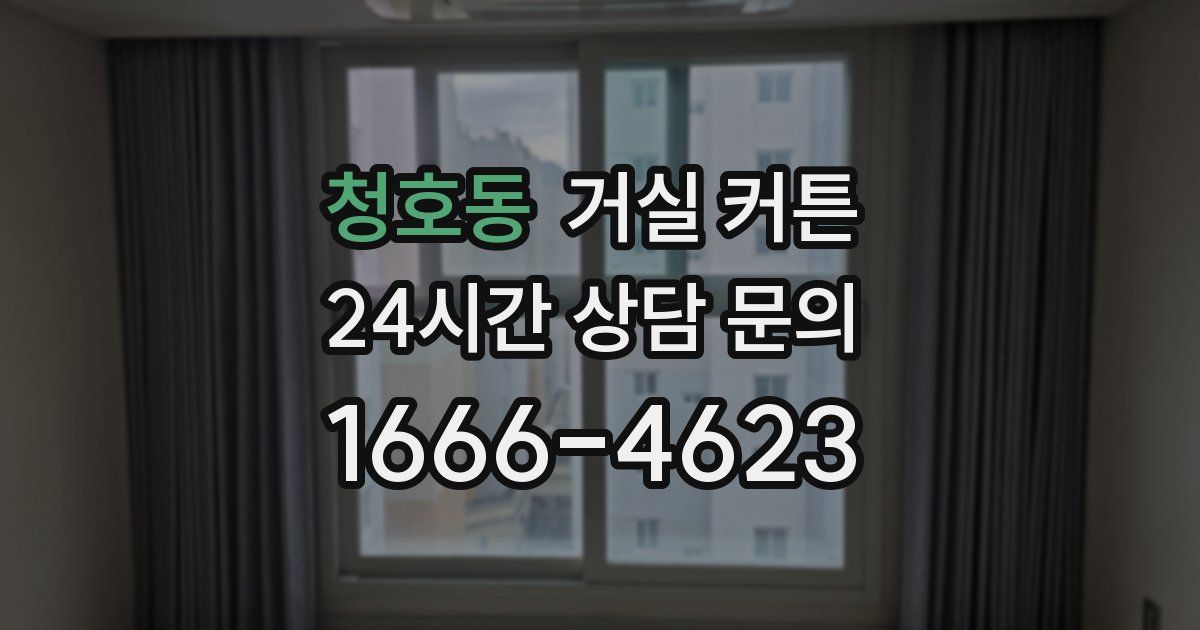 청호동 거실 커튼