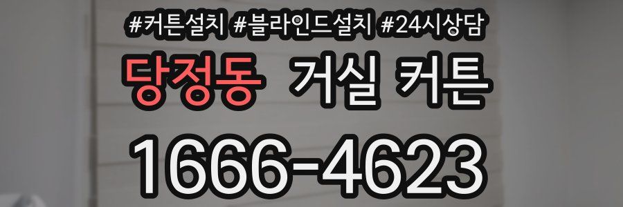 당정동 거실 커튼