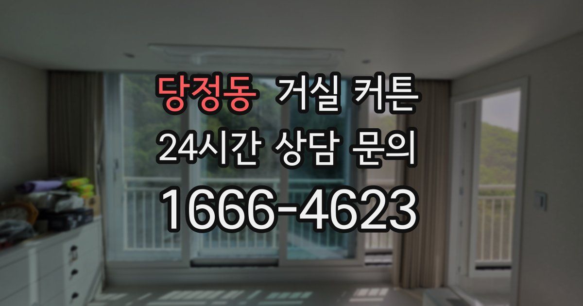 당정동 거실 커튼