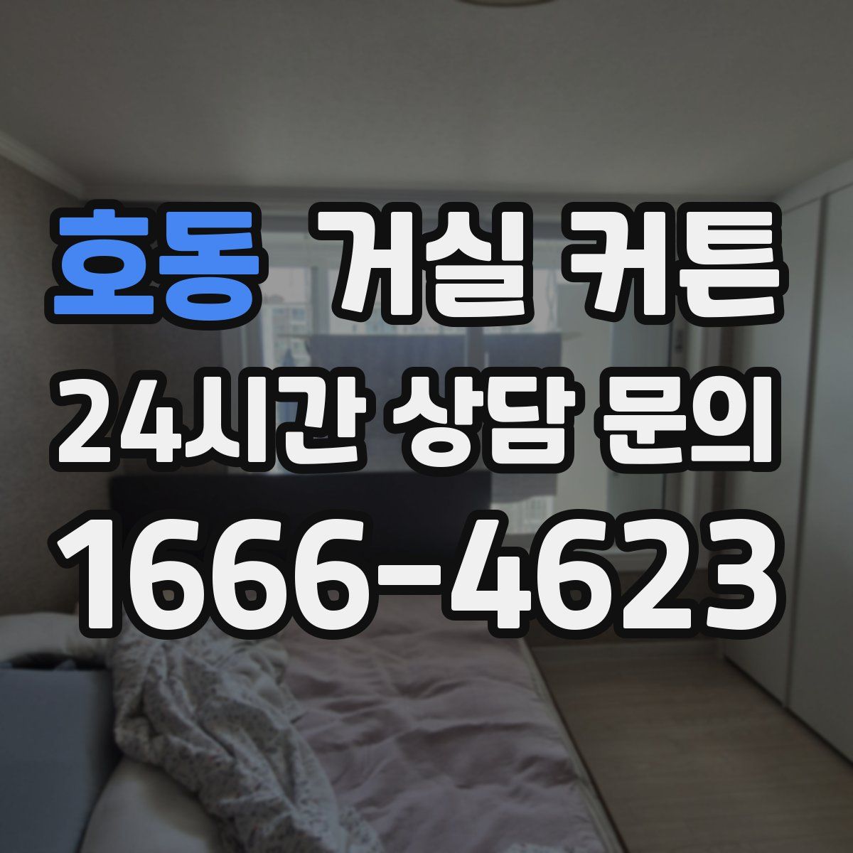 호동 거실 커튼
