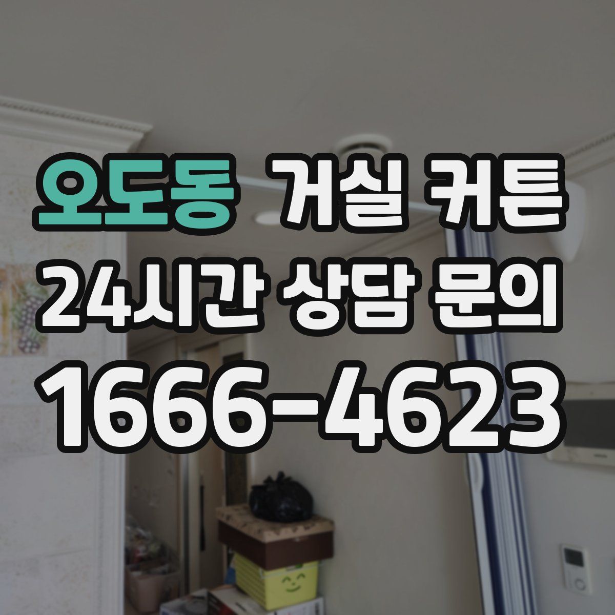 오도동 거실 커튼