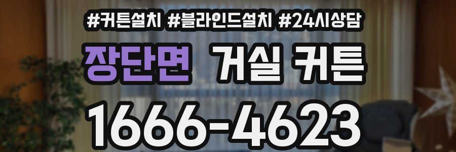 장단면 거실 커튼