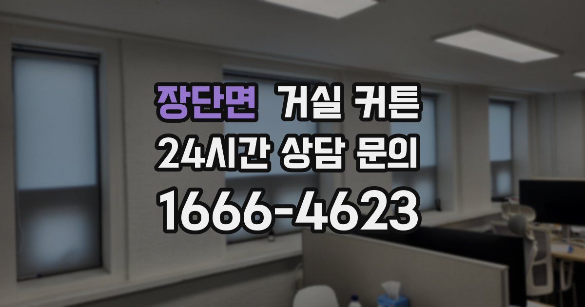 장단면 거실 커튼