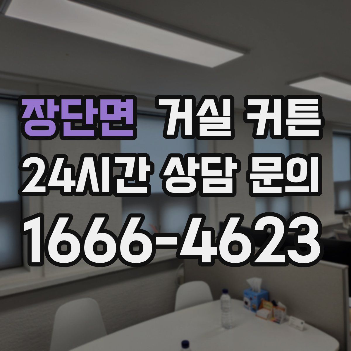 장단면 거실 커튼