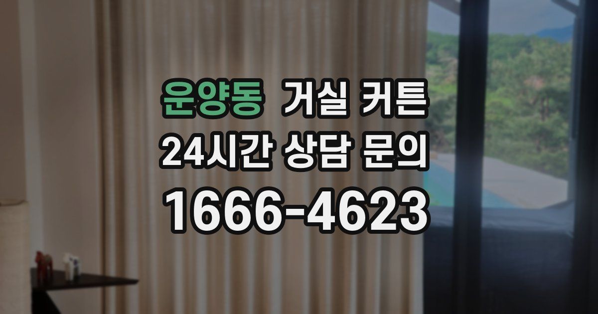 운양동 거실 커튼