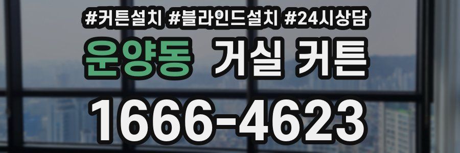 운양동 거실 커튼