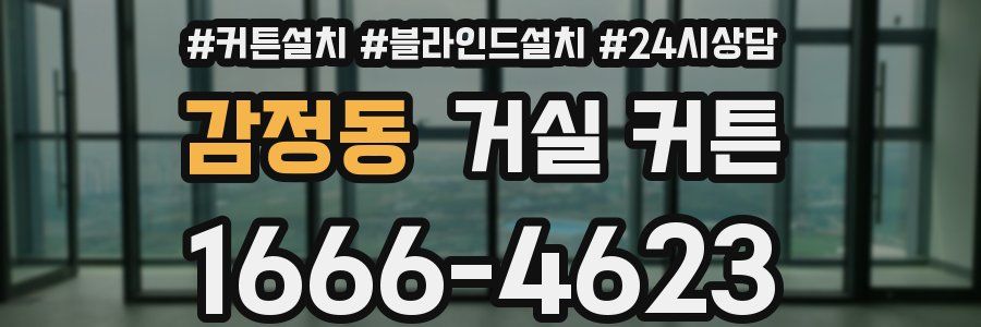 감정동 거실 커튼