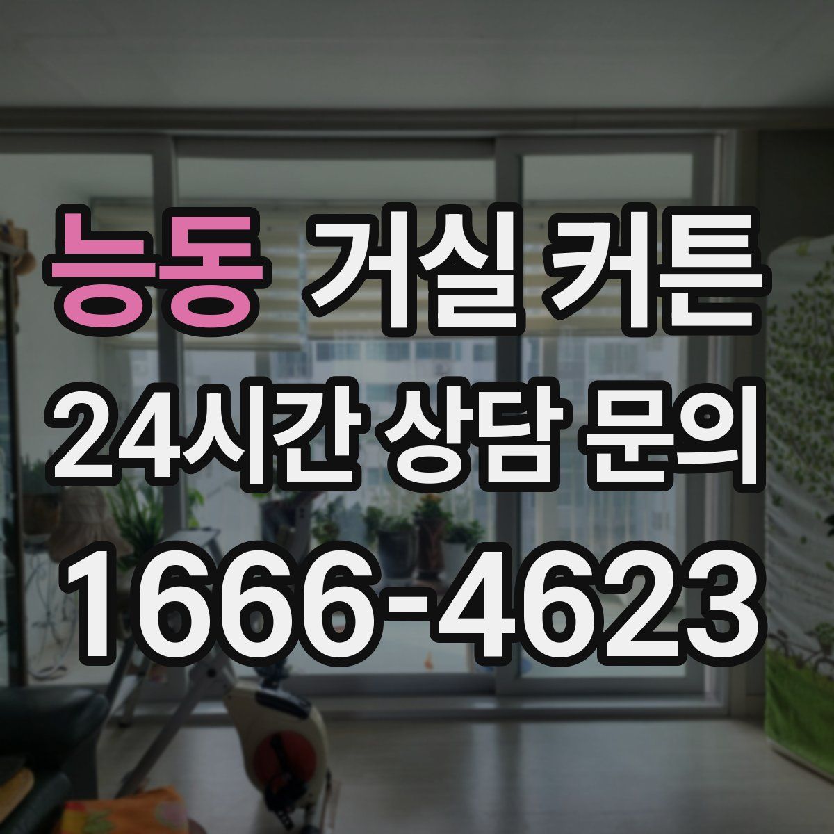 능동 거실 커튼