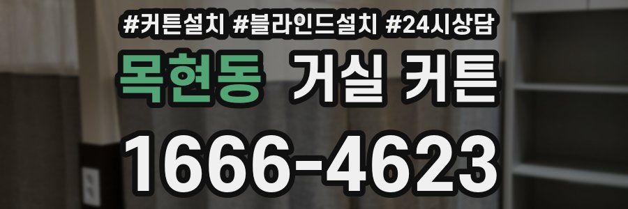 목현동 거실 커튼