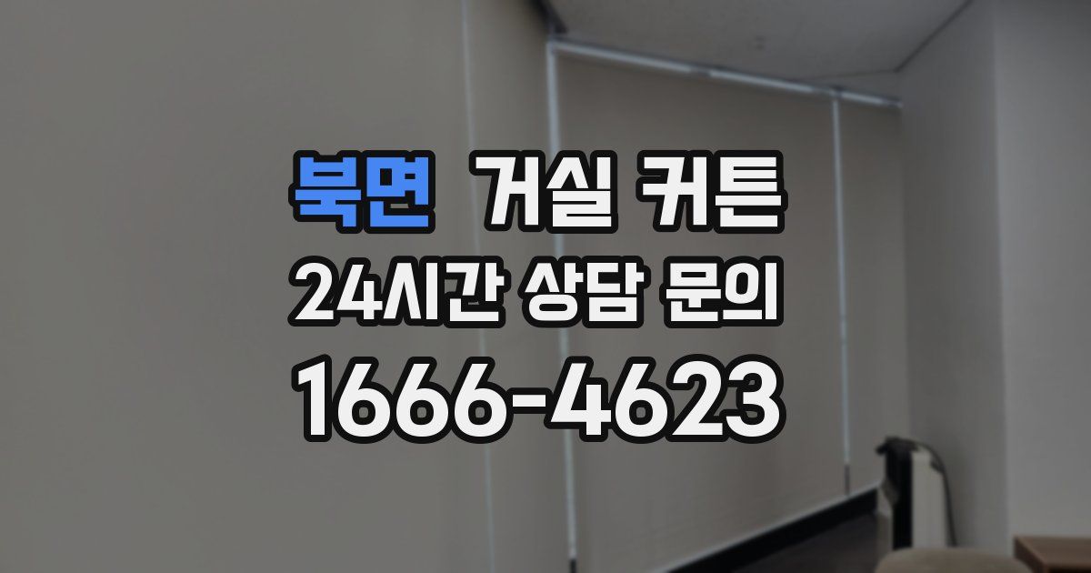북면 거실 커튼
