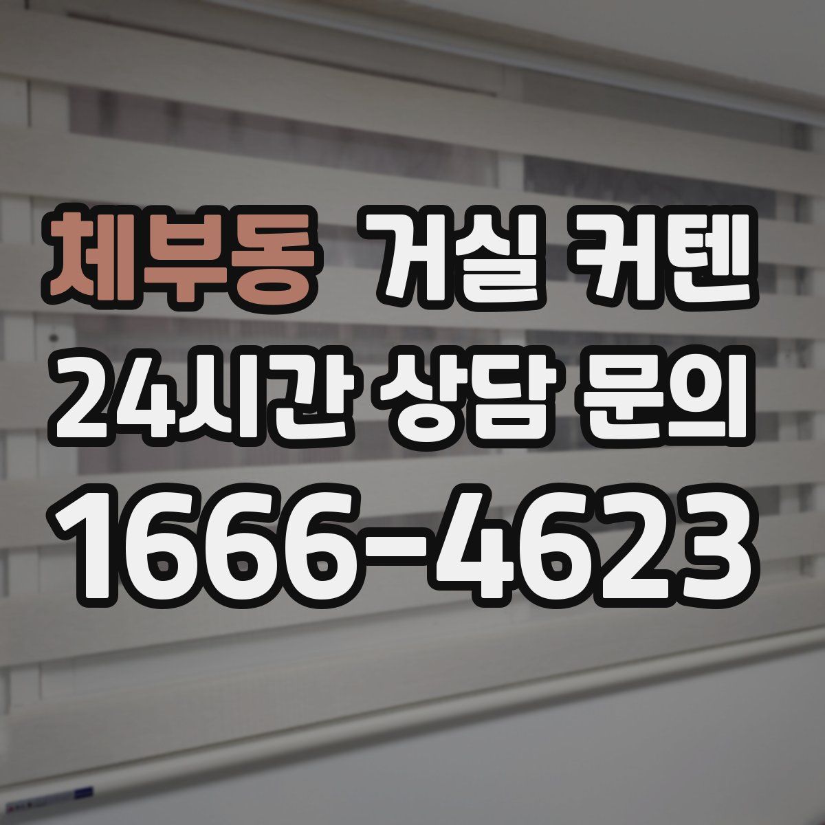 체부동 거실 커텐