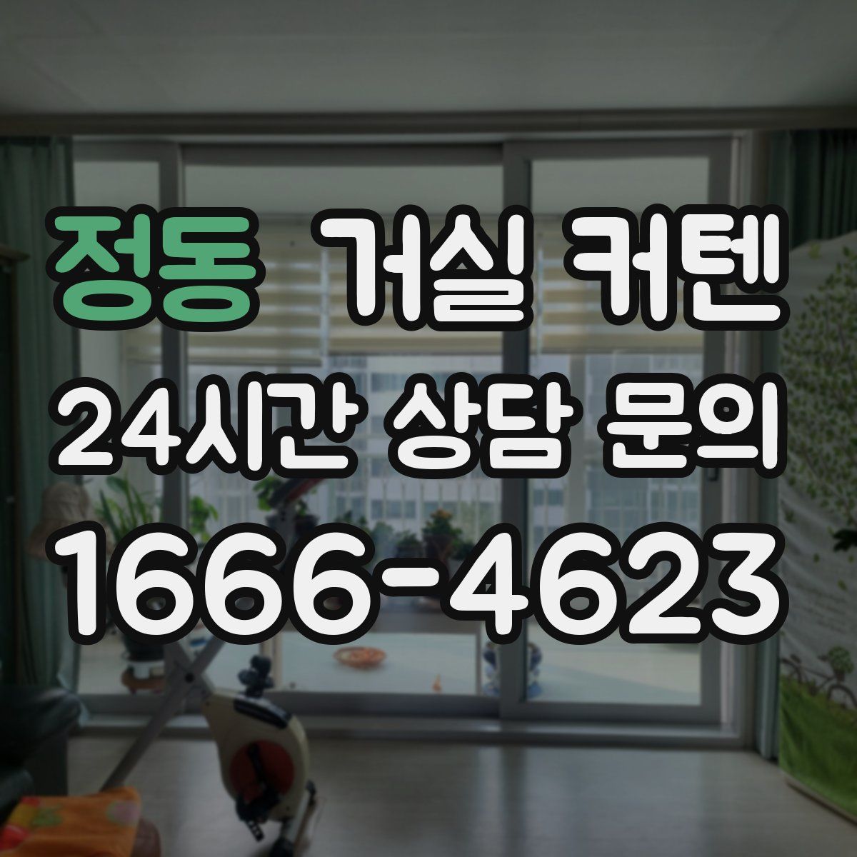 정동 거실 커텐
