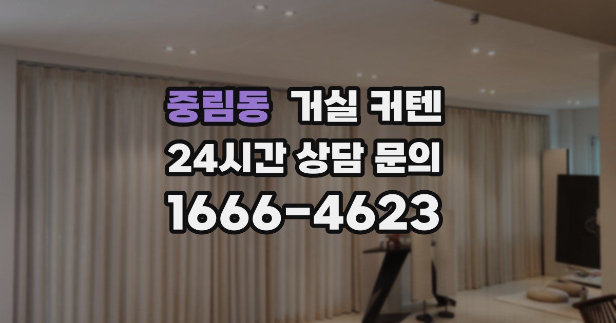 중림동 거실 커텐