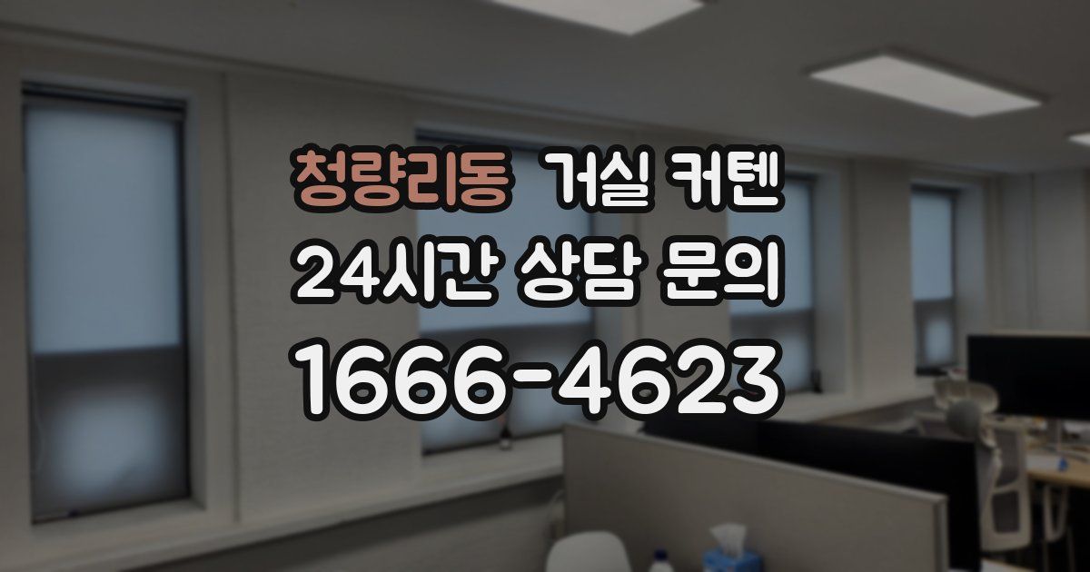 청량리동 거실 커텐