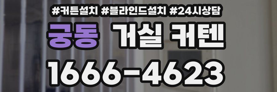 궁동 거실 커텐