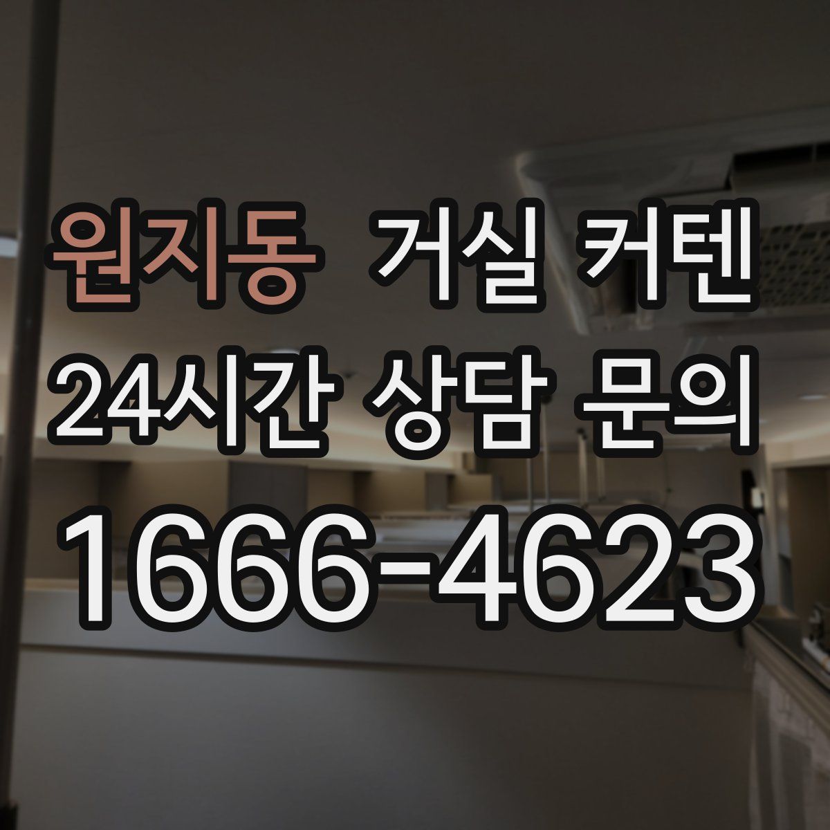원지동 거실 커텐