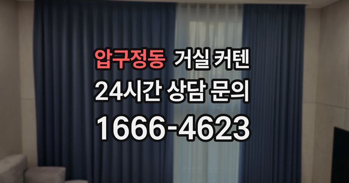 압구정동 거실 커텐