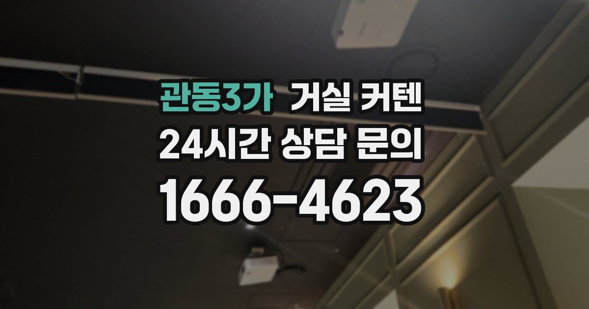 관동3가 거실 커텐