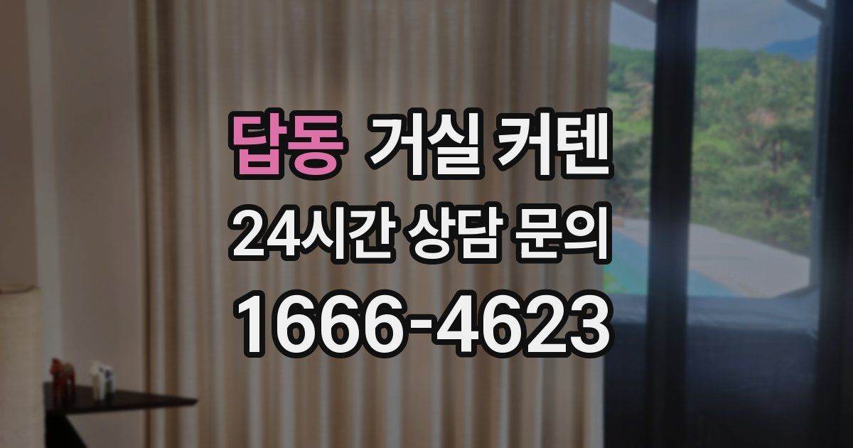 답동 거실 커텐
