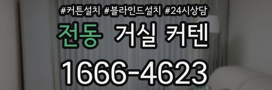 전동 거실 커텐