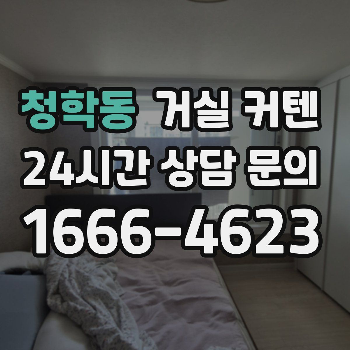 청학동 거실 커텐