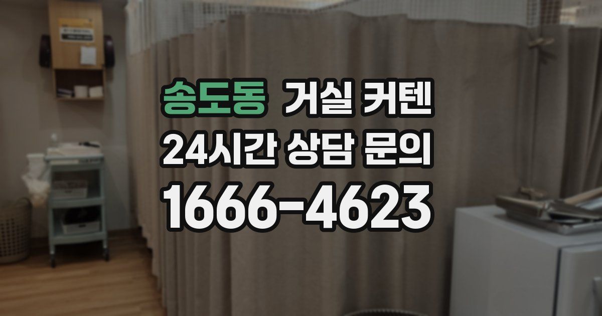 송도동 거실 커텐