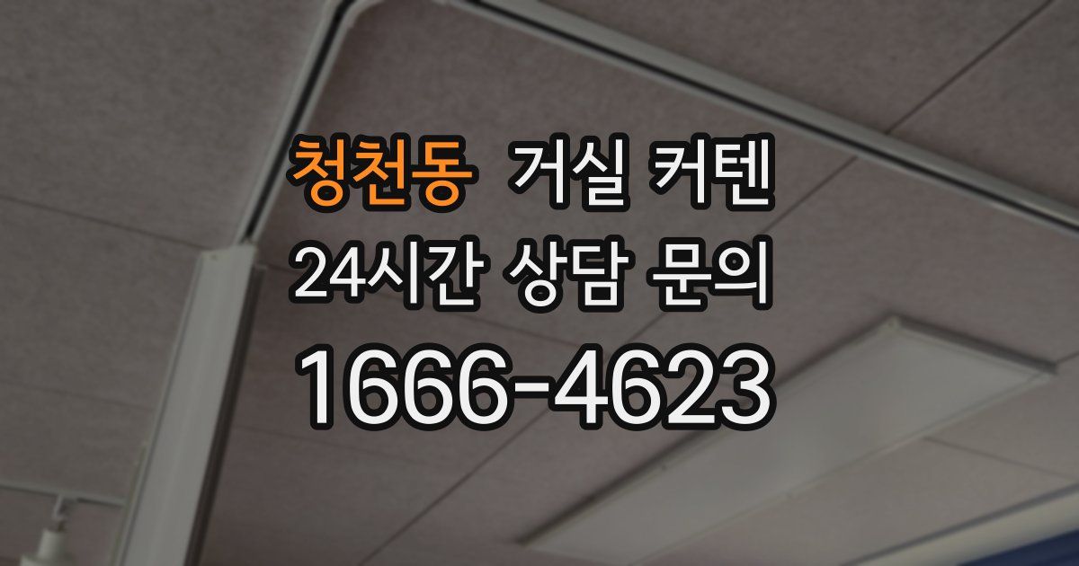 청천동 거실 커텐