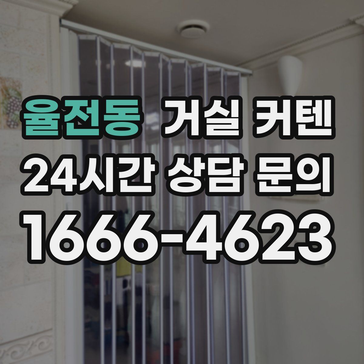 율전동 거실 커텐