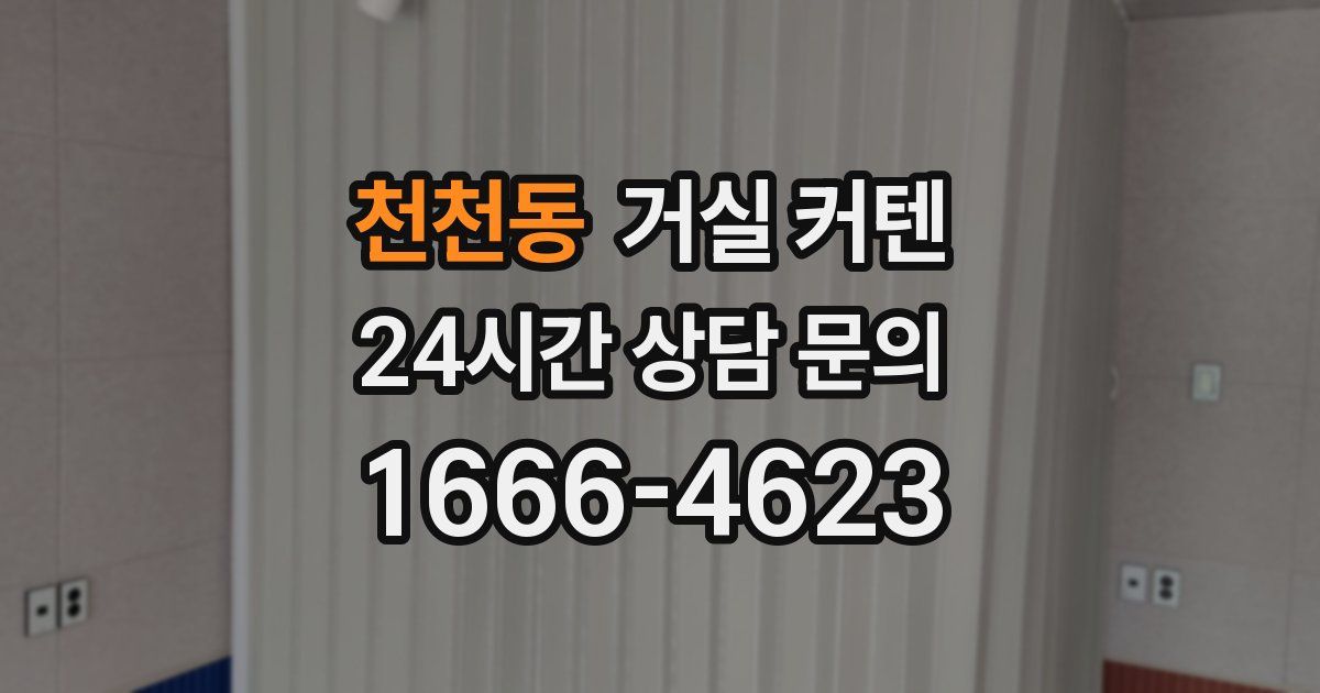 천천동 거실 커텐