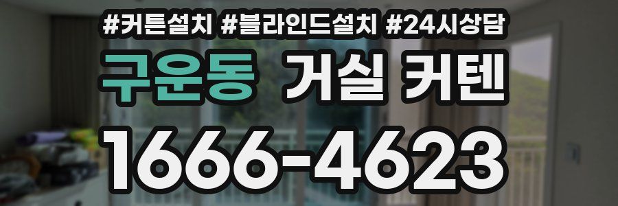 구운동 거실 커텐