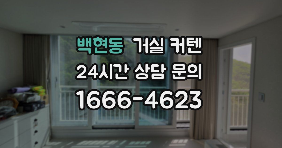 백현동 거실 커텐