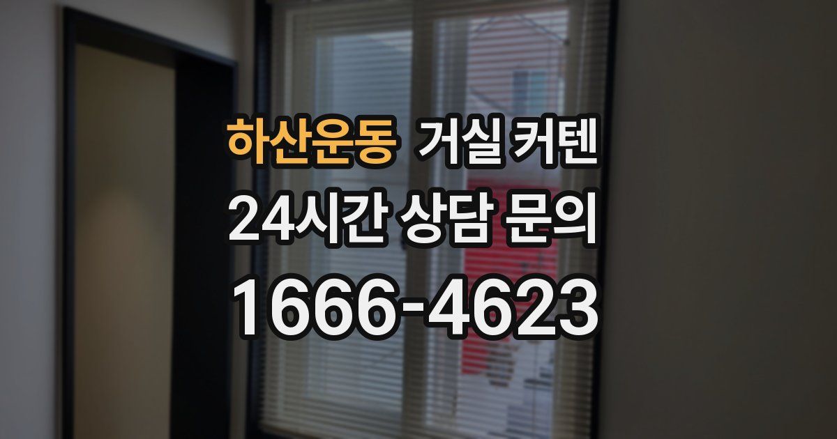 하산운동 거실 커텐